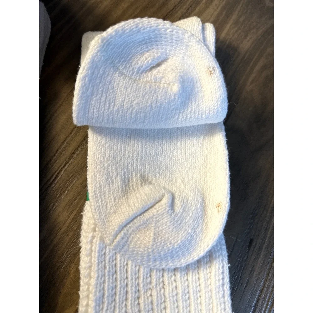 Vintage Baggies Slouch Crew Socks Men 9-11 White Ribbed Made in USA 2pk New